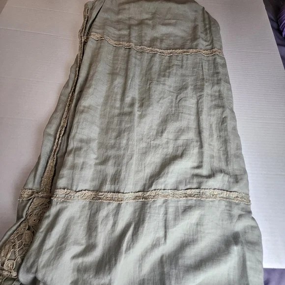 LIM'S Women Delicate Taupe Crochet Maxi Dress Size Large - Picture 10 of 15